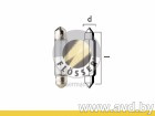 Купить Лампы автомобильные Flosser 12V 10W SV8,5 10 X 28mm RED 1шт (516809)  в Минске.