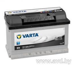 Купить Автомобильные аккумуляторы Varta Black Dynamic E9 570 144 064 (70 А/ч)  в Минске.