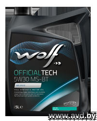 Купить Моторное масло Wolf Official Tech MS-BT 5W-30 5л в Минске.