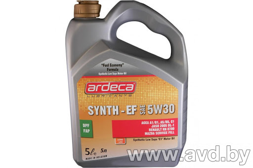 Купить Моторное масло Ardeca SYNTH-MS 5W-30 5л в Минске.