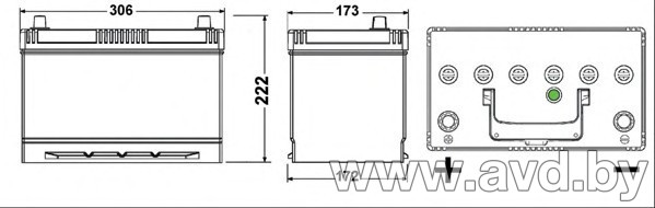 Купить Автомобильные аккумуляторы DETA Senator DB1005 JL (100 А/ч)  в Минске.