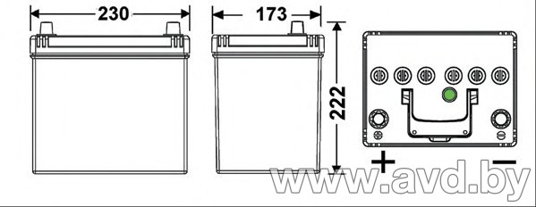 Купить Автомобильные аккумуляторы DETA Power DB605 (60 А/ч)  в Минске.