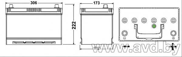 Купить Автомобильные аккумуляторы Exide Excell EB1004 (100 А/ч) в Минске.