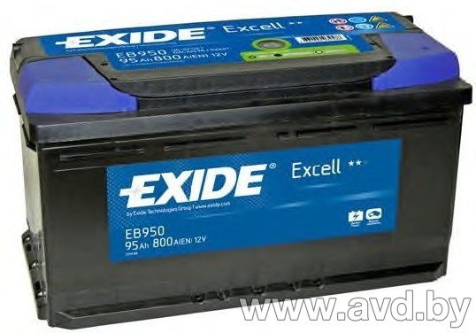 Купить Автомобильные аккумуляторы Exide Excell EB950 (95Ah)  в Минске.