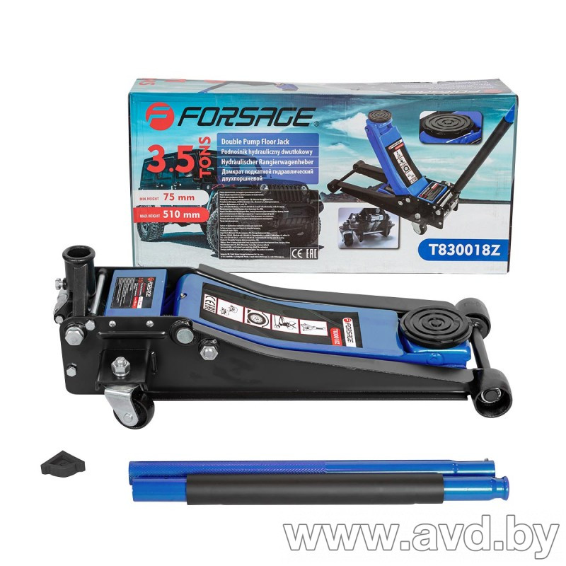 Купить Домкраты RockForce Подкатной гидравлический 3.5т (RF-T830018Z MST) в Минске.