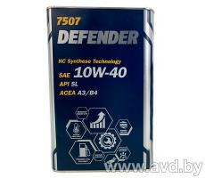 Купить Моторное масло Mannol Defender 10W-40 5л (металл) в Минске.