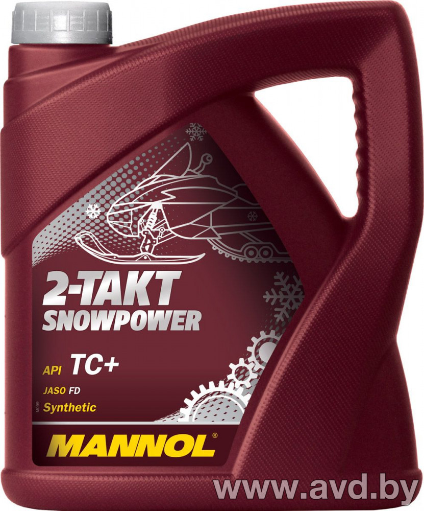 Купить Моторное масло Mannol 2 Takt Snowpower TC+ 4л в Минске.