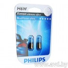 Купить Лампы автомобильные Philips H6W Bluevision 2шт (12036BVB2)  в Минске.