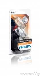 Купить Лампы автомобильные Philips W21W 2шт (12065B2)  в Минске.