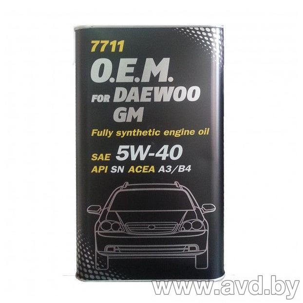 Купить Моторное масло Mannol O.E.M. for Daewoo GM (металл) 5W-40 1л  в Минске.