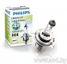 Купить Лампы автомобильные Philips H4 Longlife ecovision 1шт (12342LLECOC1)  в Минске.