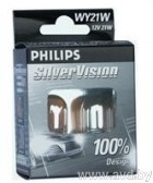 Купить Лампы автомобильные Philips P21W SilverVision 2шт [12496SVS2]  в Минске.