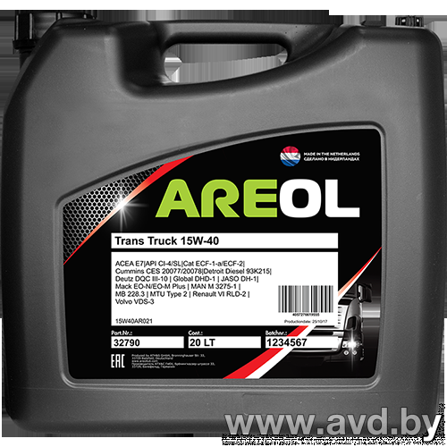 Купить Моторное масло AREOL Trans Truck 15W-40 20л в Минске.