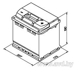 Купить Автомобильные аккумуляторы DETA Standard DC440 (44 А/ч)  в Минске.