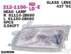 Купить Фары передние DEPO Фара передн лев TOYOTA: CARINA 92- (212-1156L-LD-E) в Минске.