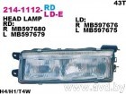 Купить Фары передние DEPO Фара передн прав MITSUBISHI: LANCER 88-92 (214-1112R-LD-E)  в Минске.