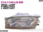 Купить Фары передние DEPO Фара передн лев с ЭК MITSUBISHI: LANCER 95-98 (214-1140L-LD-EM) в Минске.