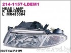 Купить Фары передние DEPO Фара передн лев с ЭК MITSUBISHI: CARISMA 98- (214-1157L-LD-EM) в Минске.