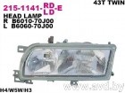 Купить Фары передние DEPO Фара передн лев (H4+H3) NISSAN: PRIMERA 90-96 (215-1141L-LD-E) в Минске.
