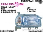 Купить Фары передние DEPO Фара передн прав с ЭК NISSAN: MICRA 93-97 (215-1155R-LD-EM) в Минске.