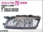 Купить Фары передние DEPO Фара передн лев с ЭК NISSAN: ALMERA 98- (215-1178L-LD-EM) в Минске.