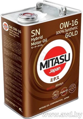 Купить Моторное масло Mitasu MJ-106 0W-16 4л в Минске.