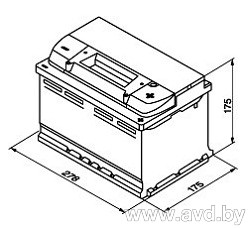 Купить Автомобильные аккумуляторы AutoPart AP722 572-300 (72 А·ч)  в Минске.