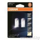 Купить Лампы автомобильные Osram W5W LEDriving Warm White 2шт (2850WW-02B) в Минске.