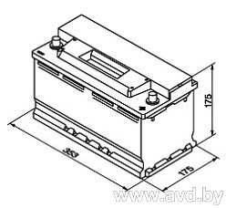 Купить Автомобильные аккумуляторы Monbat 110Ah 860A низкий (A90B5W0)  в Минске.