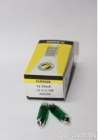 Купить Лампы автомобильные Flosser 24V 5W SV8,5 Д.11X35mm (трубчатая) Зелёная 1шт (400234) в Минске.