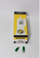 Купить Лампы автомобильные Flosser T5 12V 1,2W W2X4,6d GRUN 10шт [419134]  в Минске.