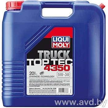 Купить Моторное масло Liqui Moly Top Tec Truck 4350 5W-30 20л в Минске.