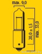 Купить Лампы автомобильные Flosser H21W 24V 21W BAY9s 1шт (6421)  в Минске.