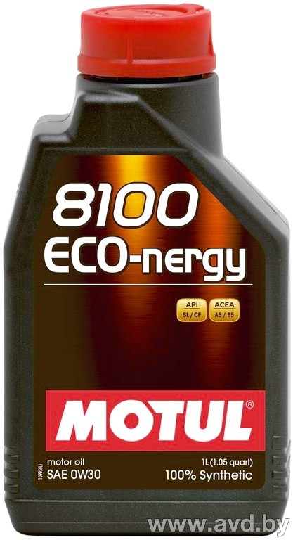 Купить Моторное масло Motul 8100 Eco-nergy 0W-30 1л в Минске.