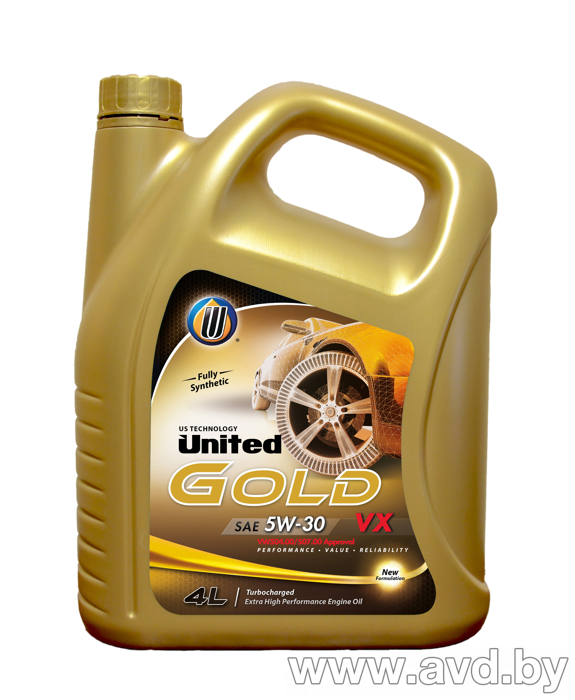 Купить Моторное масло United Oil Gold VX 5W-30 4л  в Минске.