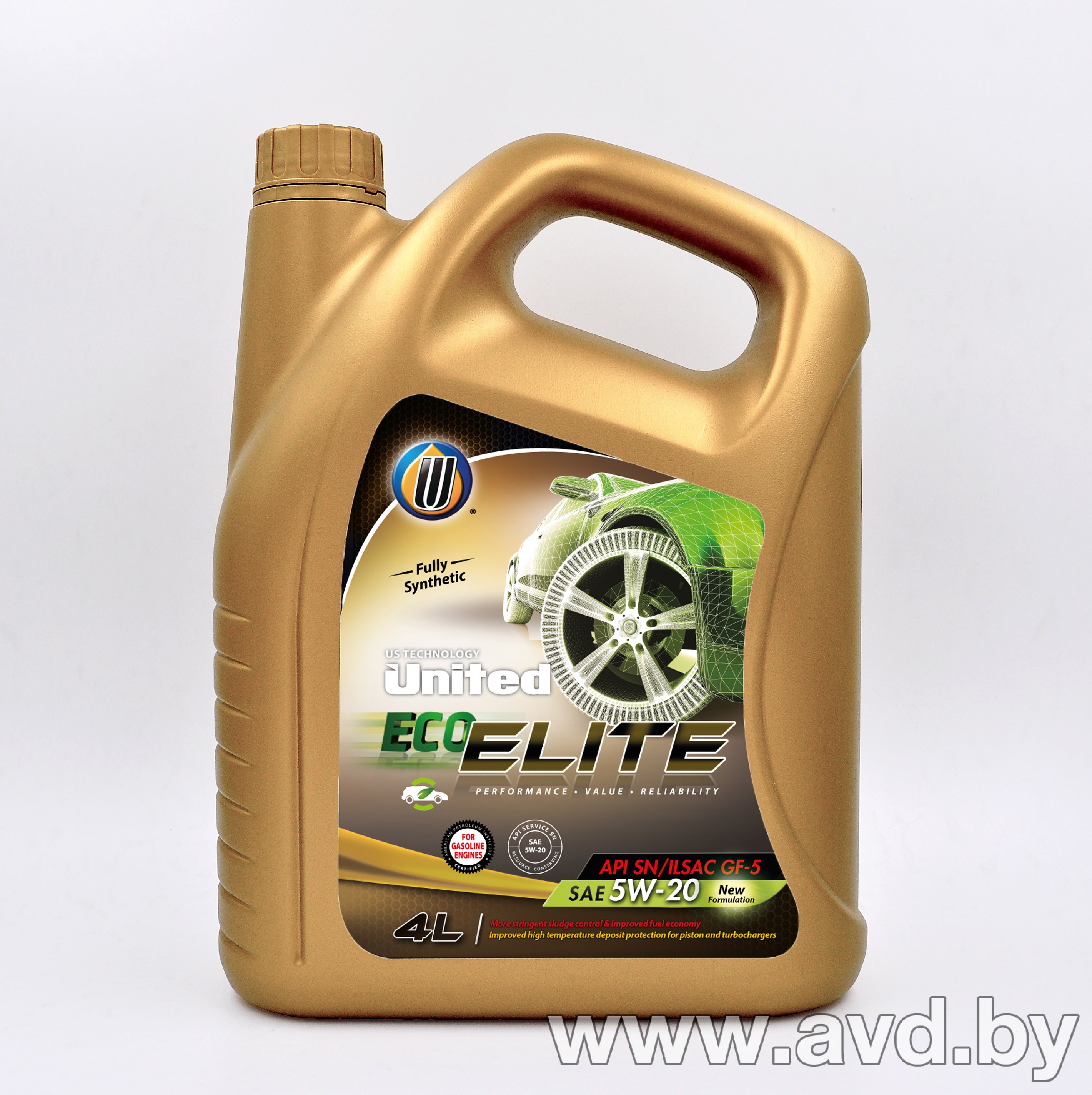 Купить Моторное масло United Oil Eco-Elite 5W-20 4л  в Минске.