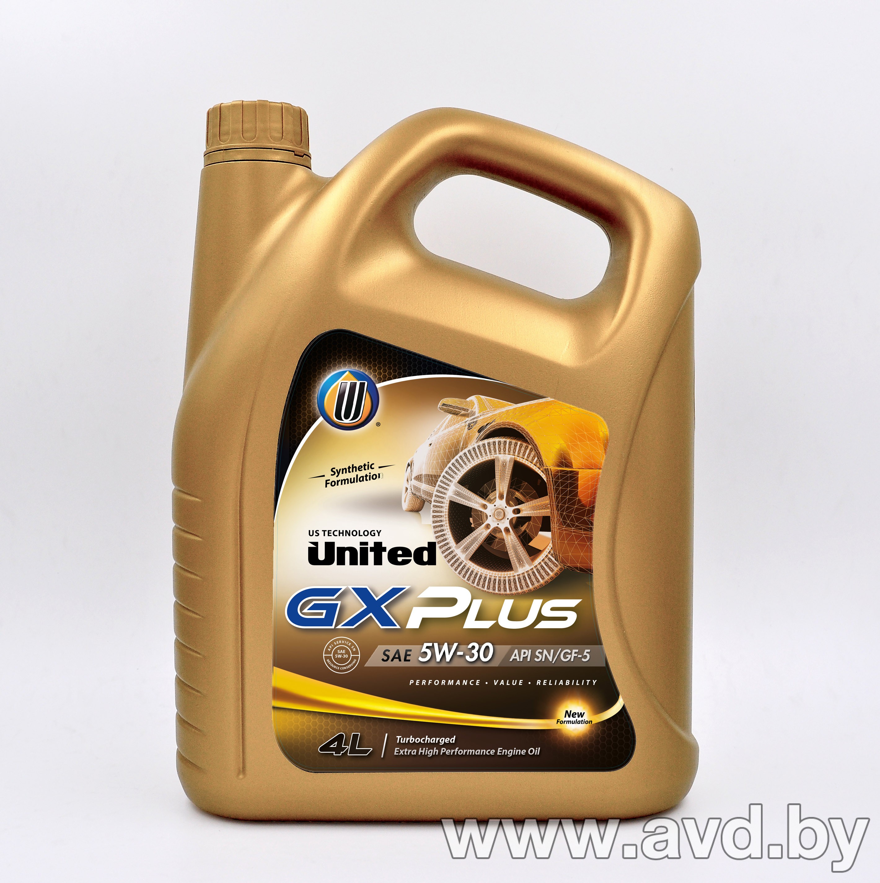 Купить Моторное масло United Oil GX Plus 5W-30 4л  в Минске.