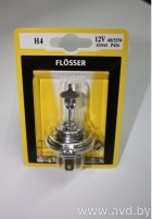 Купить Лампы автомобильные Flosser H4 12V 60/55W P43t 1шт [9625543]  в Минске.