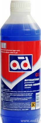 Купить Охлаждающие жидкости AD Antifreeze -35°C G11 Blue Concentrate 1л  в Минске.