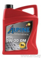 Купить Моторное масло Alpine RSL 5W-30 GM 5л в Минске.