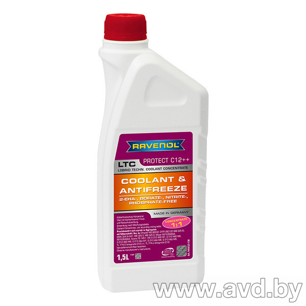 Купить Охлаждающие жидкости Ravenol LTC Lobrid Techn Coolant Concentrate 1,5л в Минске.