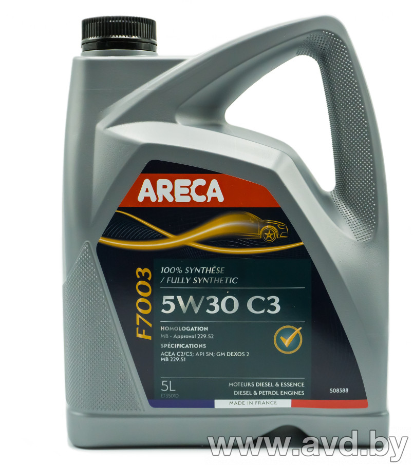 Купить Моторное масло Areca F7003 5W-30 C3 5л  в Минске.
