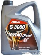 Купить Моторное масло Areca S3000 10W-40 Diesel 5л  в Минске.