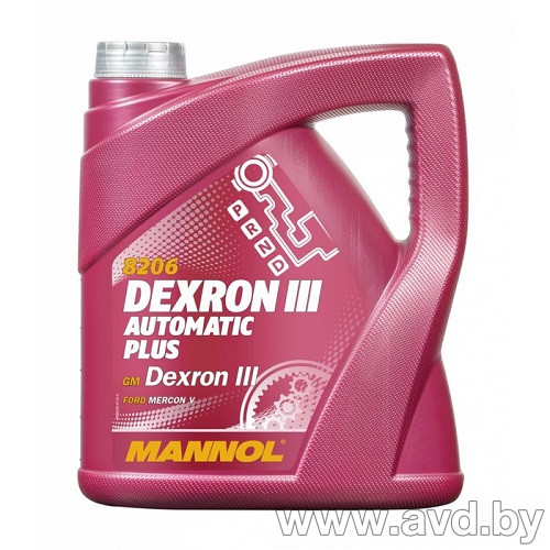 Купить Трансмиссионное масло Mannol Automatik Plus ATF Dexron III 4л  в Минске.