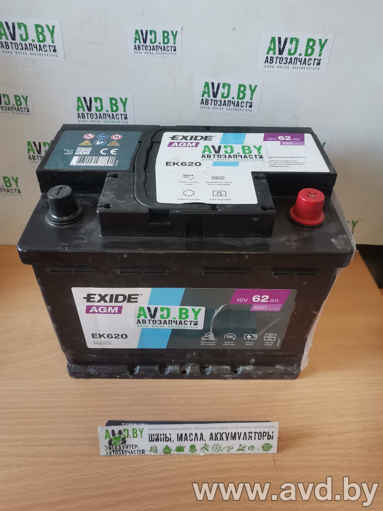 Купить Автомобильные аккумуляторы Exide Start-Stop AGM EK620 (62 А/ч)  в Минске.