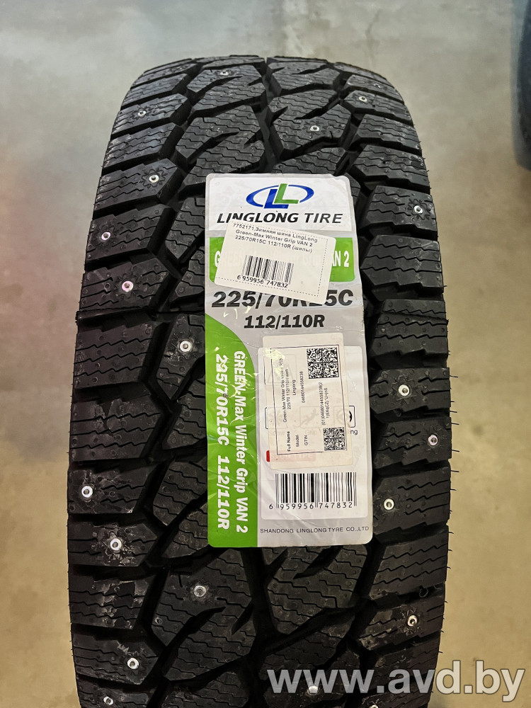Купить Шины LingLong Green-Max Winter Grip VAN 2 225/70R15C 112/110R (шипы) в Минске.