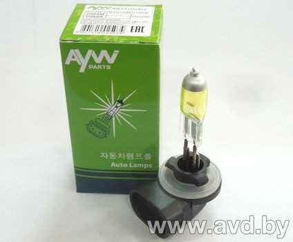 Купить Лампы автомобильные Aywiparts H27 Yellow 1шт (AW1910046Y)  в Минске.