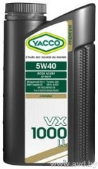 Купить Моторное масло Yacco VX1000 LL 5W-40 1л в Минске.