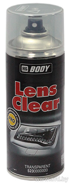 Купить Автокосметика и аксессуары Body Аэрозольный лак для фар LENS CLEAR 400мл в Минске.