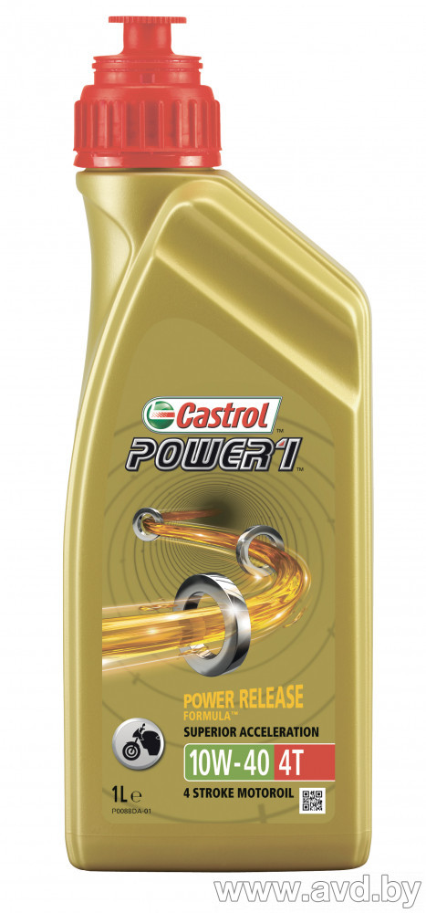 Купить Моторное масло Castrol Power 1 4T 10W-40 4л в Минске.